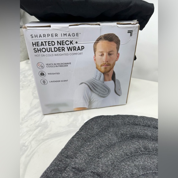 Sharper Image Heated Weighted Neck and Shoulder Wrap - Hot and Cold Comfort - Picture 6 of 13